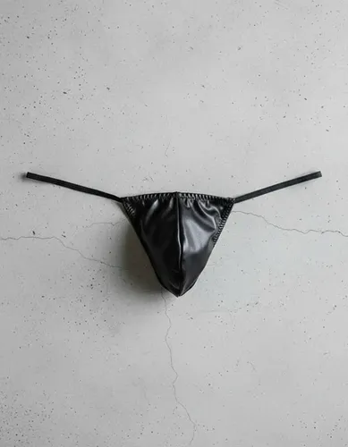 Sunga Tanga Hilo Dental Lencería Masculina Eco Cuero Slip