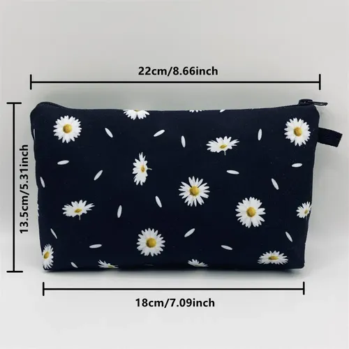 Bolsa De Maquillaje Daisy, Organizador De Cosméticos, Necese