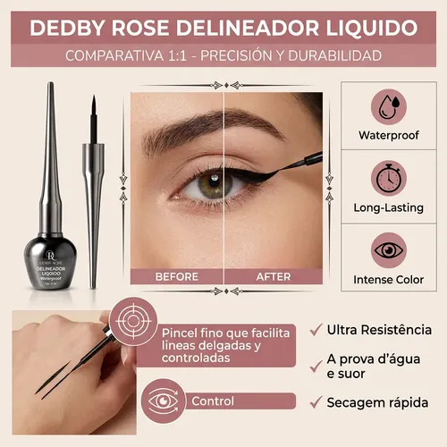 Debby Rose Delineador Líquido Negro Impermeable 5ml