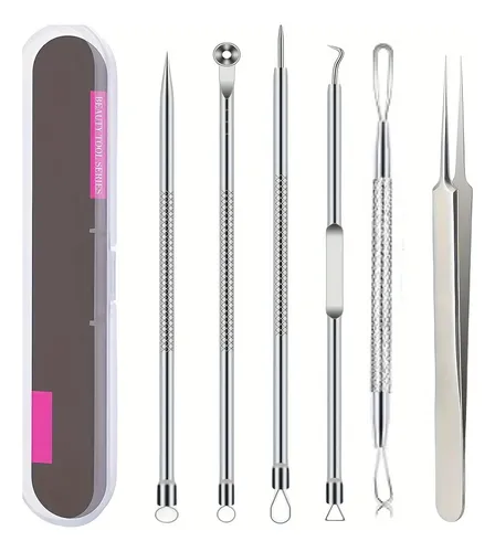 Set De Pinzas Ultraprecisas Pro Set, 6 Unidades, Acne Pimple