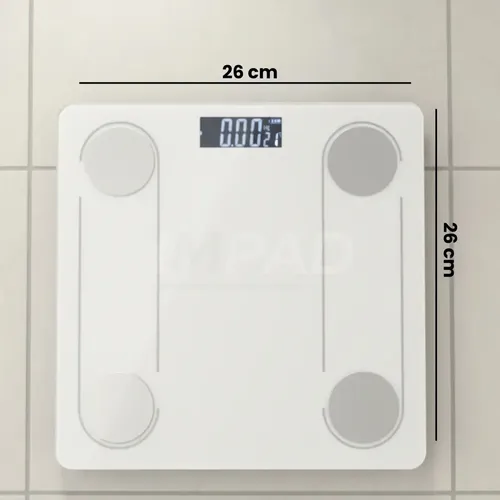 Balanza Inteligente Personal Digital Bluetooth 180kg Color Blanco