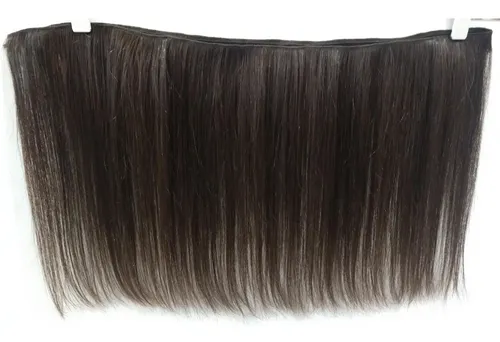 Cortina De Cabello Natural 1metro De 35cm De Largo Castaño