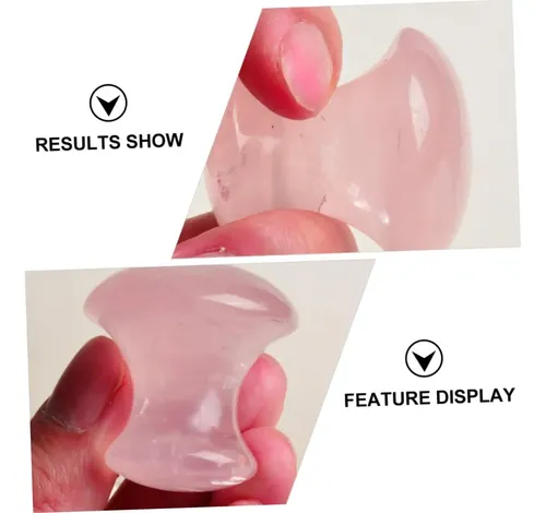 Set 2 Piedras Gua Sha Cuarzo Rosa Facial Relajante