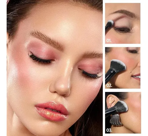 Paleta De Contorno Iluminador De Rubor 7 En 1 Shimmer Marble