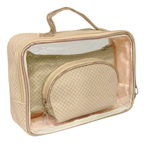 Porta Cosméticos Organizador Pack X3 Estuche Multiuso Mujer