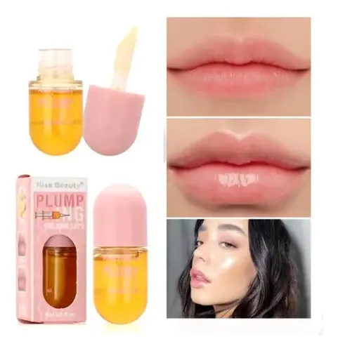 Mini Labial Voluminizador Plump Lips Kiss Beauty Gloss Color Transparente