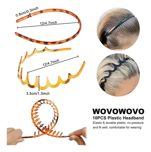 10 Piezas De Gomas For El Pelo De Plástico Con Dientes,