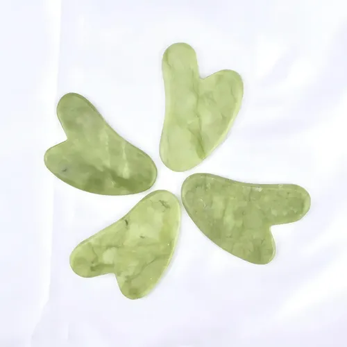 Masajeador Facial Guasha Jade Marca Baibao Rosto X10 Verde