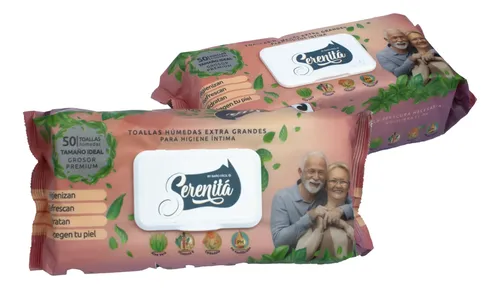 Toallas Xl Húmedas Serenita Higiene Íntima Adultos 3 Packs