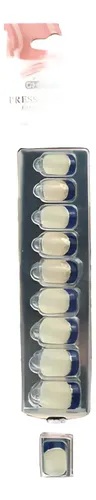 Cherimoya Press On Tips Autoadhesivas Cuadradas Medianas Brillantes 30 Uñas