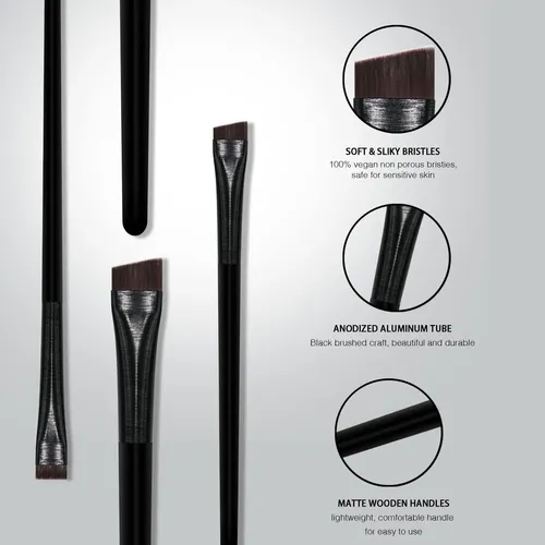 Set De Brochas De Maquillaje Banidy, Delineador De Ojos, Bro