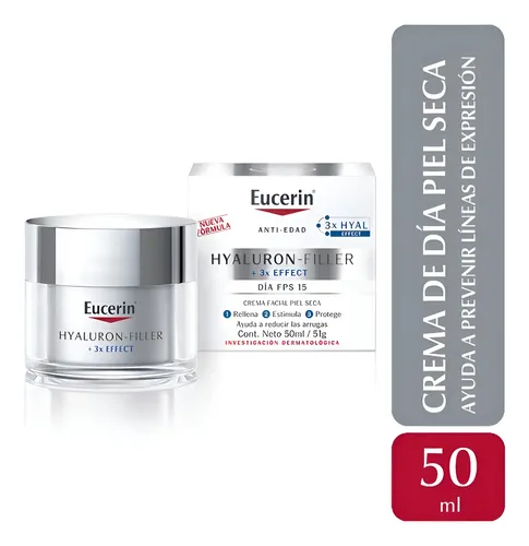 Eucerin Hyaluron-filler Crema De Día Piel Seca Fps 15 X 50ml Seca Día