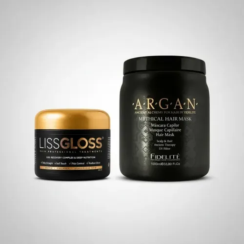 Alisado Liss Gloss + Máscara Argán Mythical 1kg Fidelité