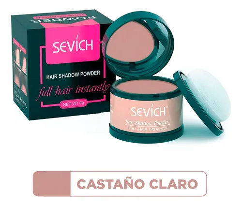 Sombra Capilar Sevich 4g Cubrir Canas Raices Castaño Claro