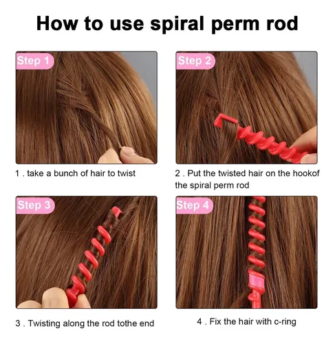Rollo De Pelo Salon Hair, 26 Unidades, Varilla En Espiral, V