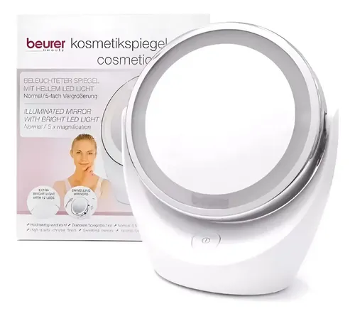 Espejo Con Aumento 5x Luz Maquillaje Profesional Bs 49