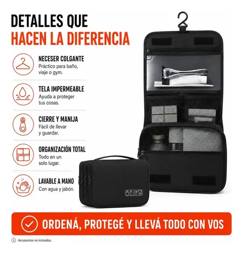 Bolso Organizador Necessaire Colgar Viaje Portacosmeticos
