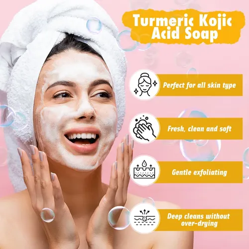 Jabón Facial Y Corporal Urrznp Cúrcuma Limón 2 Unidades