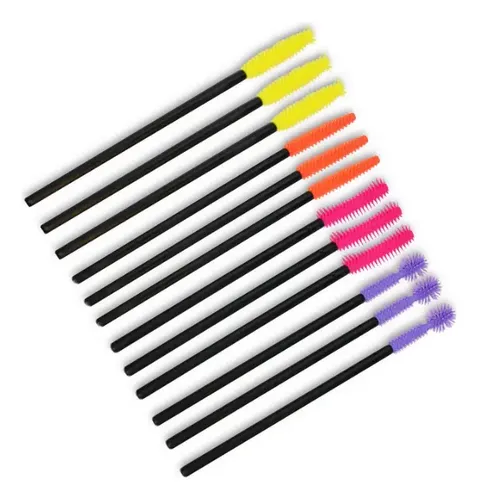 Aplicadores Máscara Pestañas Jessamy Silicona x12 Multicolor Impermeables