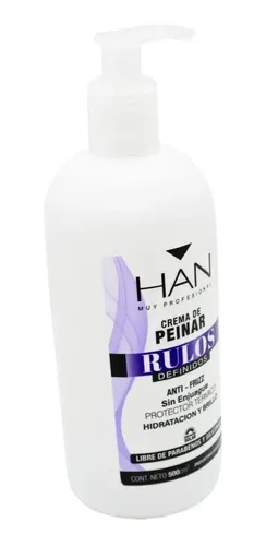 Han Rulos Definidos Crema De Peinar Protector Térmico 500ml