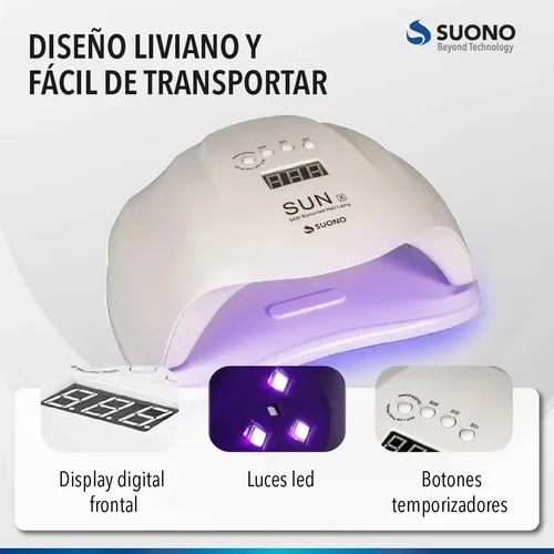 Cabina De Uñas Profesional 54w Suono Snbc-1001 Luz Led Uv Color Blanco