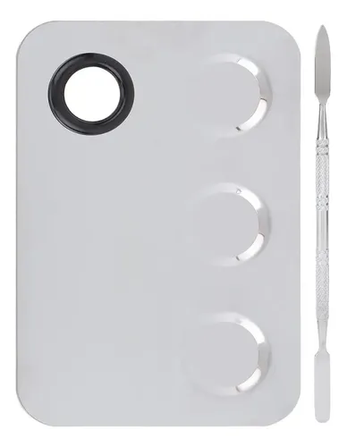 Paleta Mezcladora Espátula De Acero Colorimetría Maquillaje