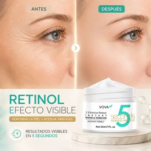 Crema Facial Retinol Reafirmante Antiarrugas 5 Seconds