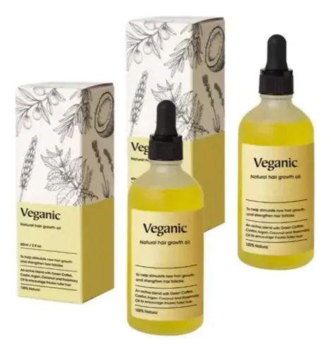 D 2pcs Aceite Esencial Para Cuidado Del Cabello Veganic D