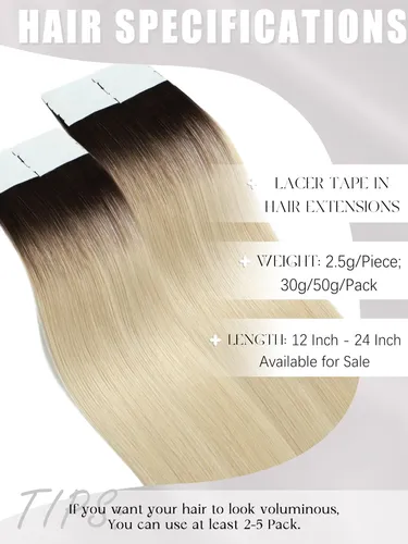 Cinta Adhesiva Para Extensiones De Cabello, 35 Cm, Color Rub