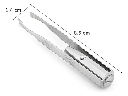 Hpinza De Cejas Curva Con Luz Led Belmira De Acero Inoxidabl
