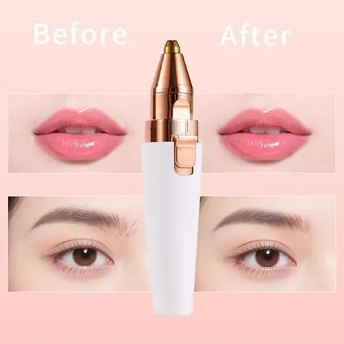 Depilador Facial Kroaya Bz202b 2en1 Recargable Typec Led Rose Gold And White