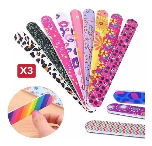 3 Limas Profesional Uñas Esculpidas Gelificadas Estampadas