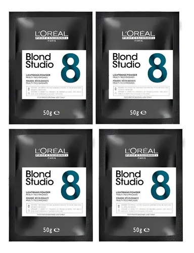 Polvo Decolorante Loreal Professionel Blond Studio 8 50g X4