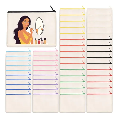 Bolsas De Maquillaje Amadaily Bulk, 50 Unidades, Algodón Por
