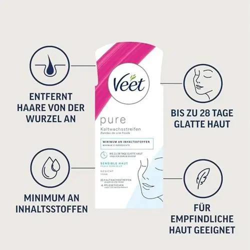 Tiras De Cera Listas Para Usar De Veet Face Para Pieles Sens
