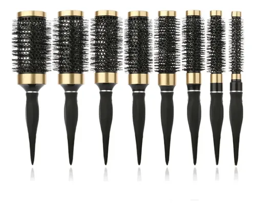 Pincel De Peluquería Barber De 4,5 Cm, Negro Y Dorado, 4,5 C
