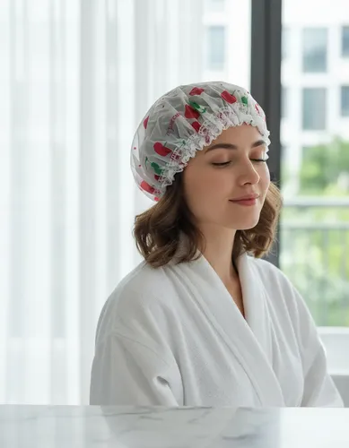 Gorro De Baño Impermeable Estampado Para Uso Diario