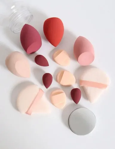 Esponja De Maquillaje En Polvo 12 Piezas Beauty Blender Con