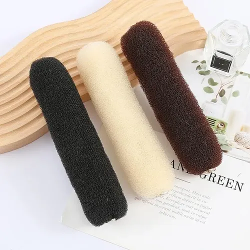 2 Hacedores De Moño De Cabello Vasana 20cm Beige Nylon