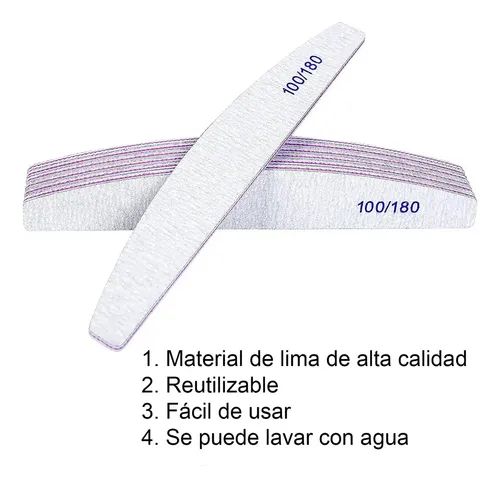 Kit X 25 Limas 100/180 Manicuria Uñas Manos Y Pies