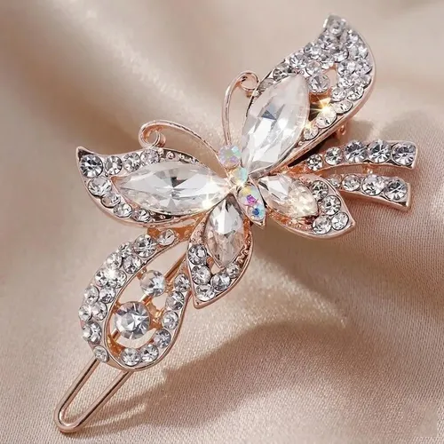 Broche De Pelo Mariposa Con Cristales – Accesorio Elegante
