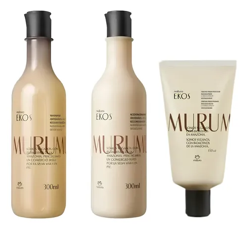 Kit Capilar Murumuru Shamp+acond+crema Para Peinar De Natura