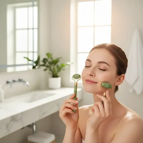 Rodillo Jade Roller Masaje Facial Arrugas Bolsas Ojeras Cara