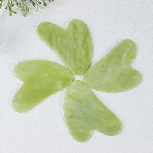 Tabla De Gua Sha Verde De Roca Natural Tallada A Mano Para M