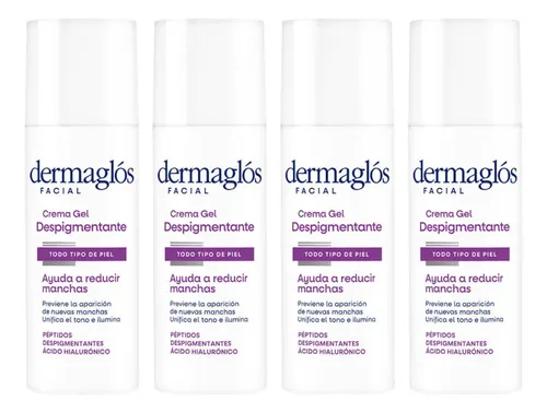 Combo X4 Dermaglós Crema Gel Facial Despigmentante 50gr Momento De Aplicación Día/noche Tipo De Piel Sensible