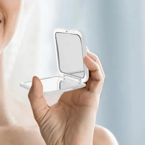 Espejo Compacto Plegable Mini Con Aumento De 7x, Espejo