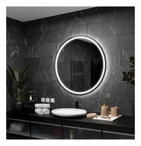 Espejo Inteligente 80cm, Bluetooth, Led, Reloj Desempañador