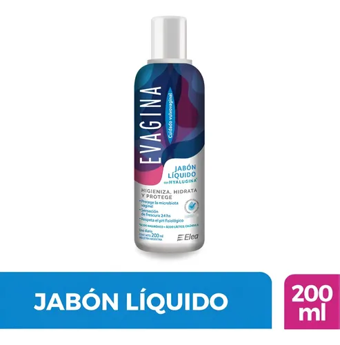 Evagina Jabón Líquido Íntimo Higieniza Hidrata Protege 200ml