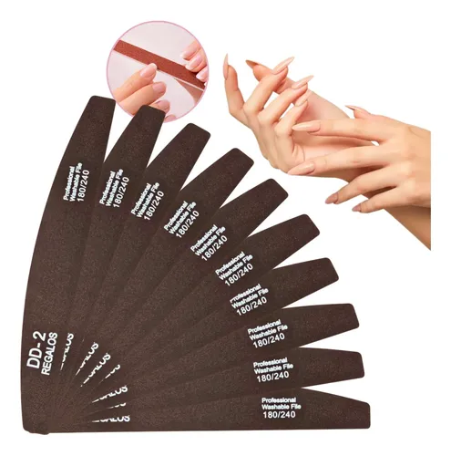10 Limas Dd2 180/240 Uñas Esculpidas Manicuria Profesional
