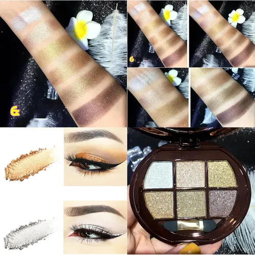 Paleta De Sombra Glitter Xfexm Color 6